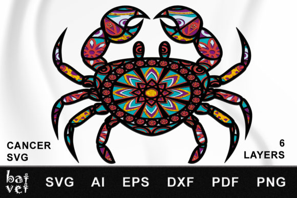 3D Zodiac Mandala Cancer SVG: A Creative Resource for Designers and Crafters