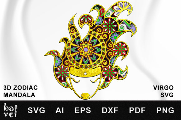 3D Zodiac Mandala Virgo SVG: A Versatile Design for Creative Projects