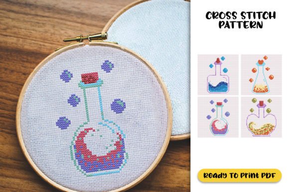 Discover the Magic Potion Cross Stitch Pattern for Creative Crafting