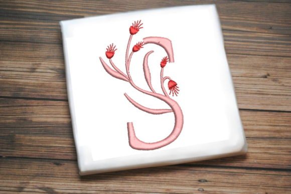 Floral Monogram Letter S: A Timeless Embroidery Design for Personalized Projects
