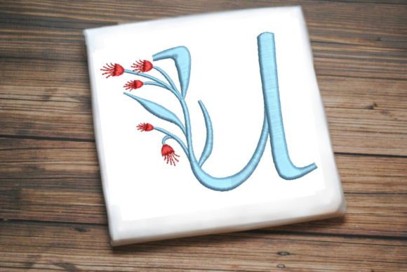 Floral Monogram Letter U: A Versatile Embroidery Design for Creative Expression