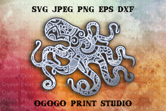 Octopus Svg - 3D Layered Mandala SVG: A Creative Resource for Crafters