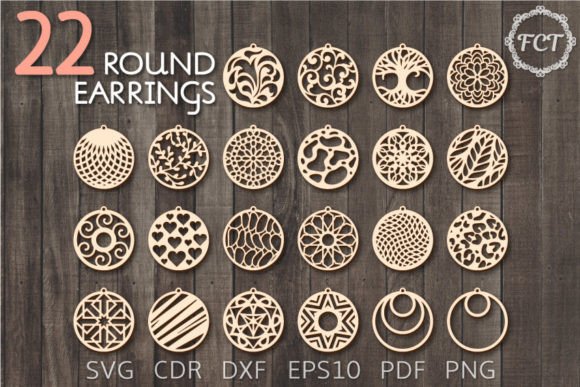 Round Earrings SVG Bundle – A Versatile Resource for Custom Jewelry Design