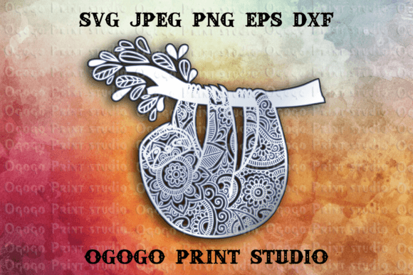 Sloth - 3D Layered Mandala SVG Cut and Layered Sloth Cut Files for Crafters
